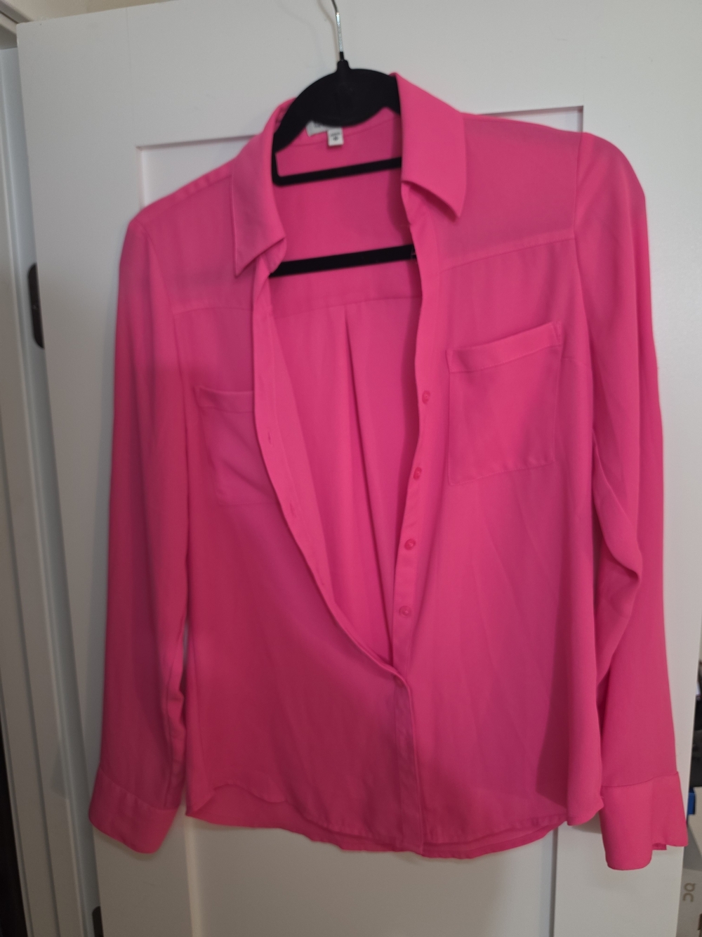 Express Hot Pink Button-Down Shirt